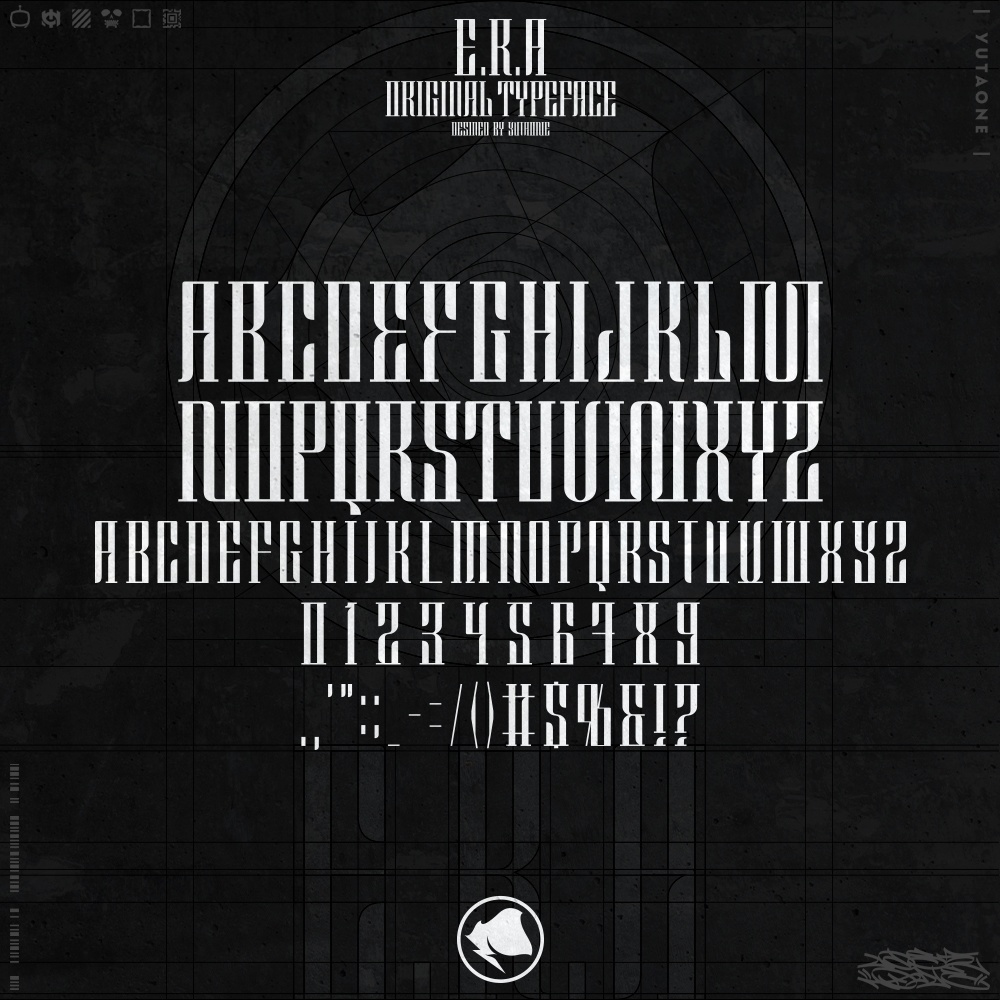 イーアールエー(ERA)|E.R.A Records タイプフェイス|ゆうたONEフォント™︎