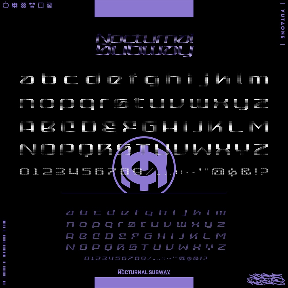 ノクターナルサブウェイ|NocturnalSubway|ゆうたONEフォント™︎