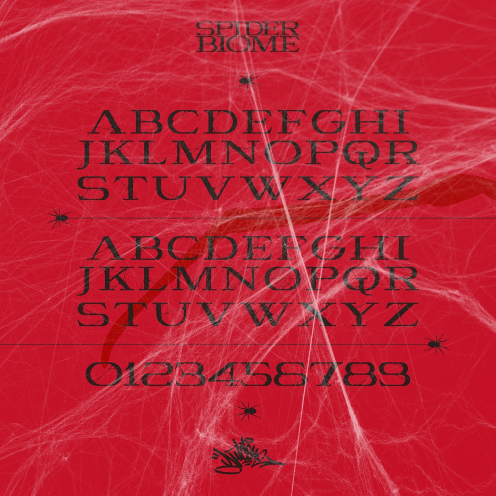 スパイダーバイオーム|SpiderBiome|ゆうたONEフォント™︎