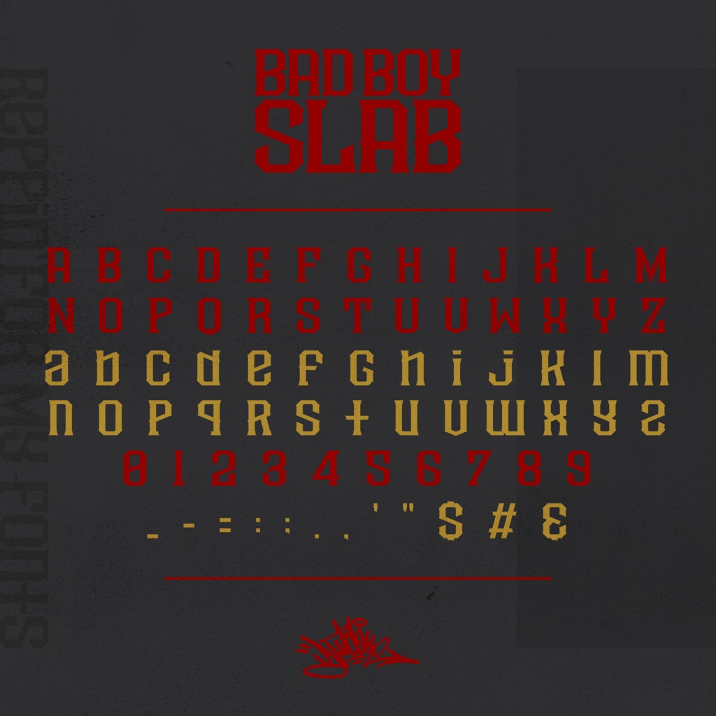 バッドボーイスラブ|BadBoySlab|ゆうたONEフォント™︎