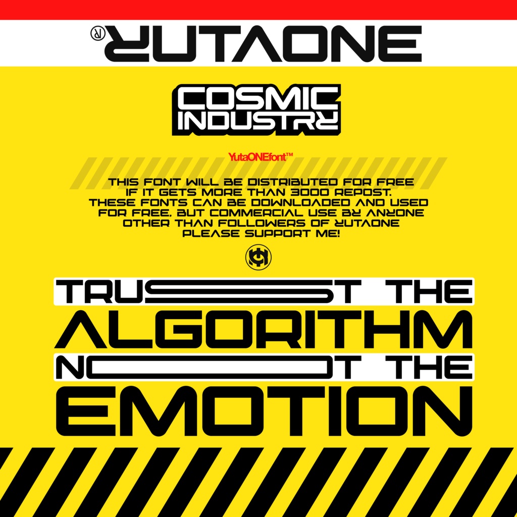 コズミックインダストリー|CosmicIndustry|ゆうたONEフォント™︎