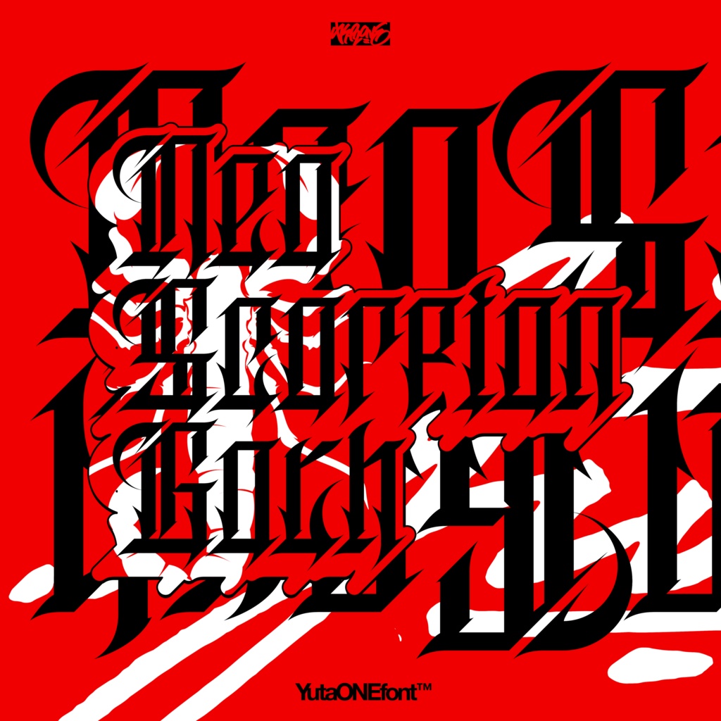 ネオスコーピオンゴス|NeoScorpionGoth|ゆうたONEフォント™︎