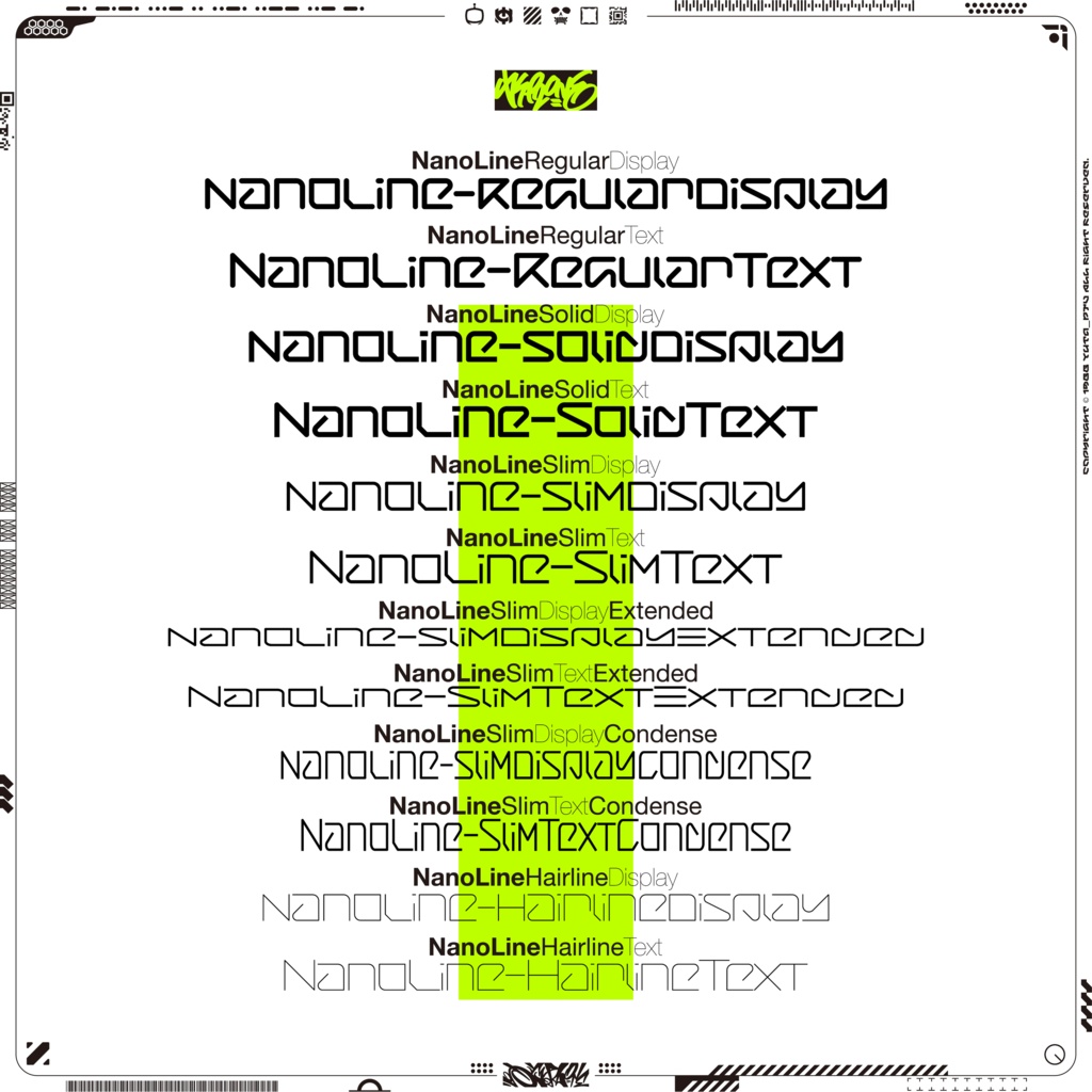 ナノライン|NanoLine|ゆうたONEフォント™︎