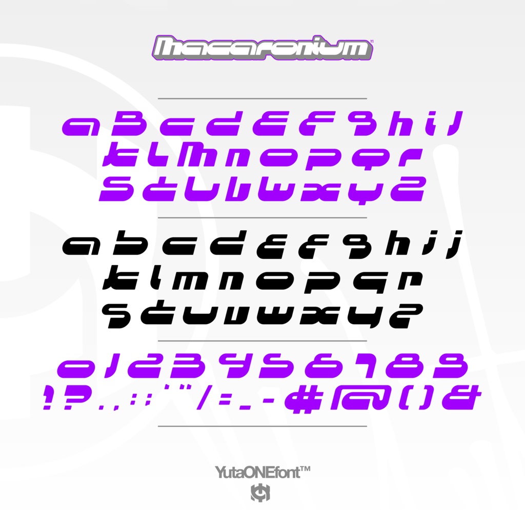 マカロニウム|Macaronium|ゆうたONEフォント™︎