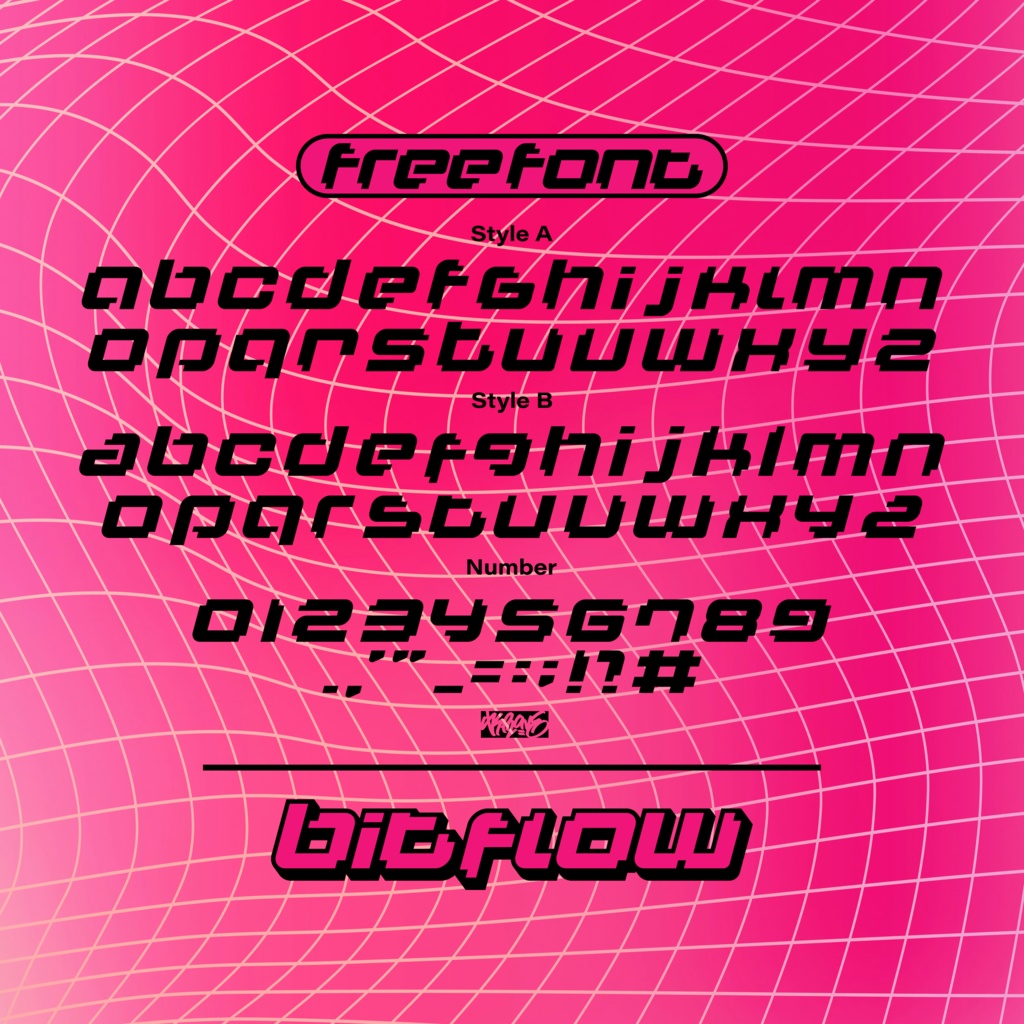 【3/4まで無料】ビットフロウ|BitFlow|ゆうたONEフォント™︎