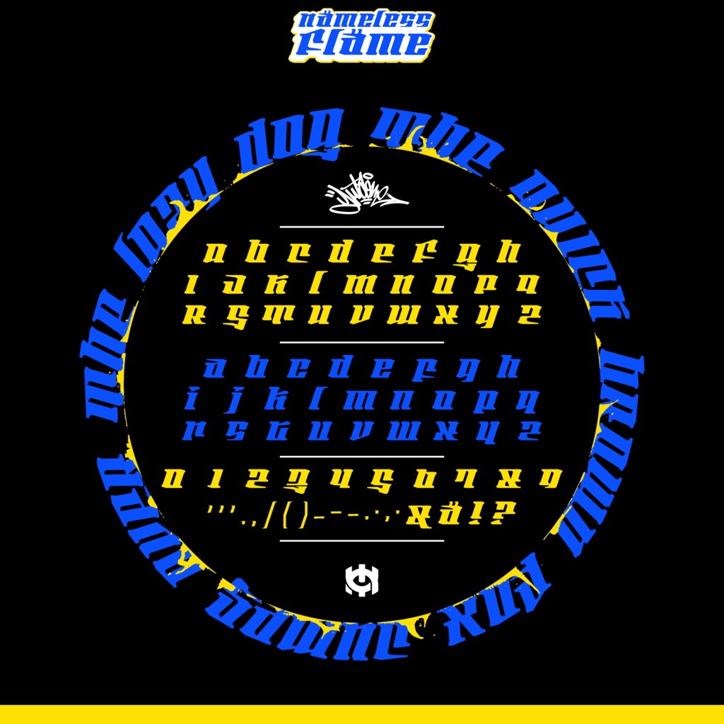 ネームレスフレイム(NamelessFlame)|Unnämed採用タイプフェイス|ゆうたONEフォント™︎