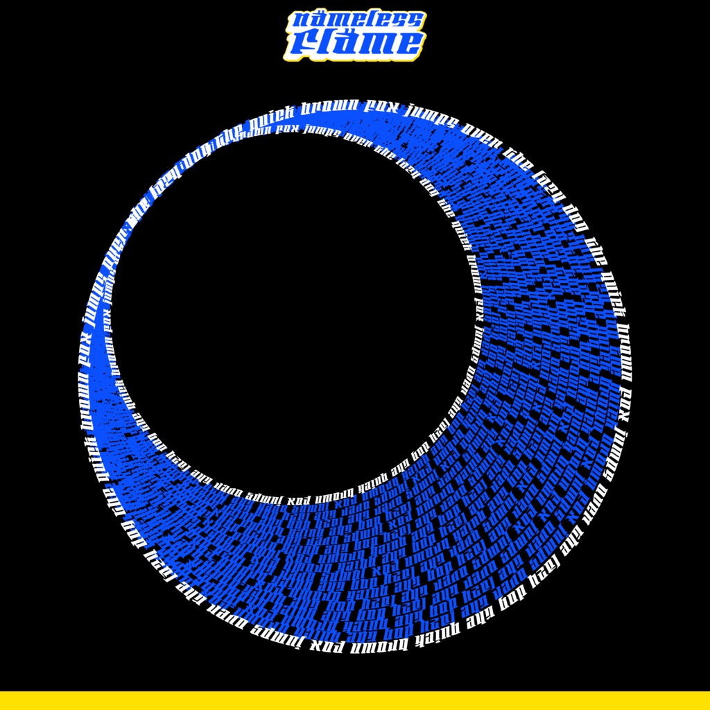 ネームレスフレイム(NamelessFlame)|Unnämed採用タイプフェイス|ゆうたONEフォント™︎