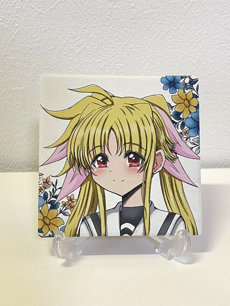 フェイトちゃん白雲石コースター(7日以内に発送)