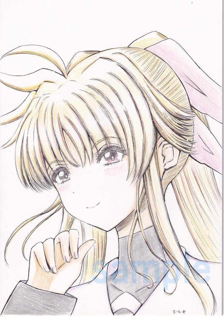 【リクエスト イラストボード】(アナログ B5サイズ 色鉛筆 1キャラ 背景なし )