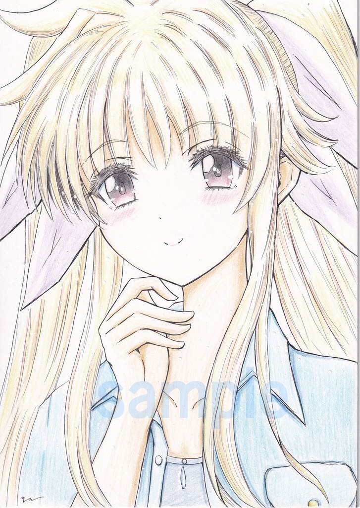 【リクエスト イラストボード】(アナログ B5サイズ 色鉛筆 1キャラ 背景なし )