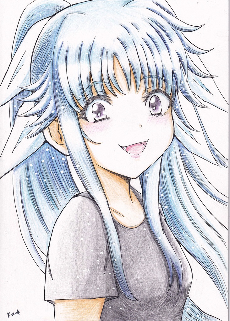 アナログイラストボード（B5サイズ）『レヴィちゃんB』１点もの（7日以内に発送）