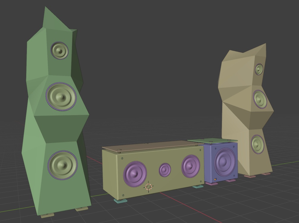 【オリジナル】高そうなオーディオスピーカー セット 3Dモデル