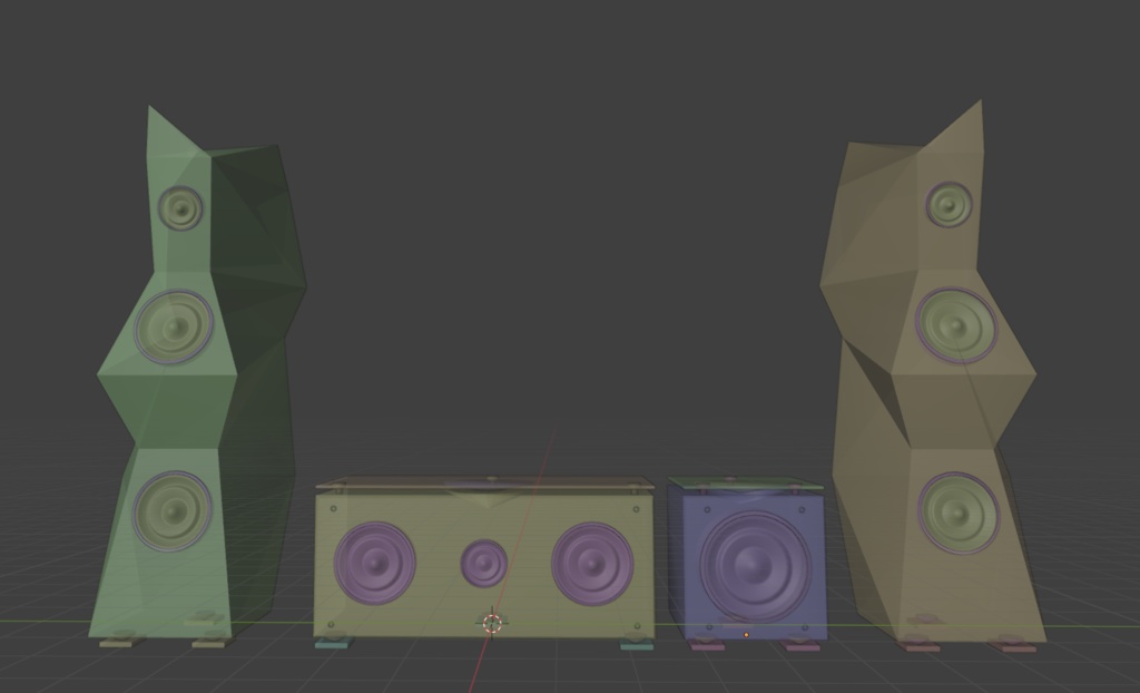 【オリジナル】高そうなオーディオスピーカー セット 3Dモデル