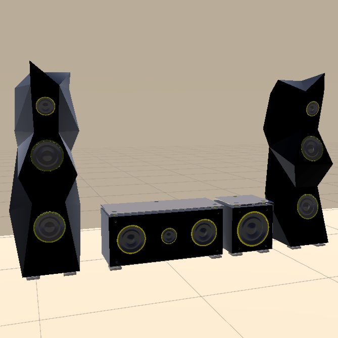 【オリジナル】高そうなオーディオスピーカー セット 3Dモデル