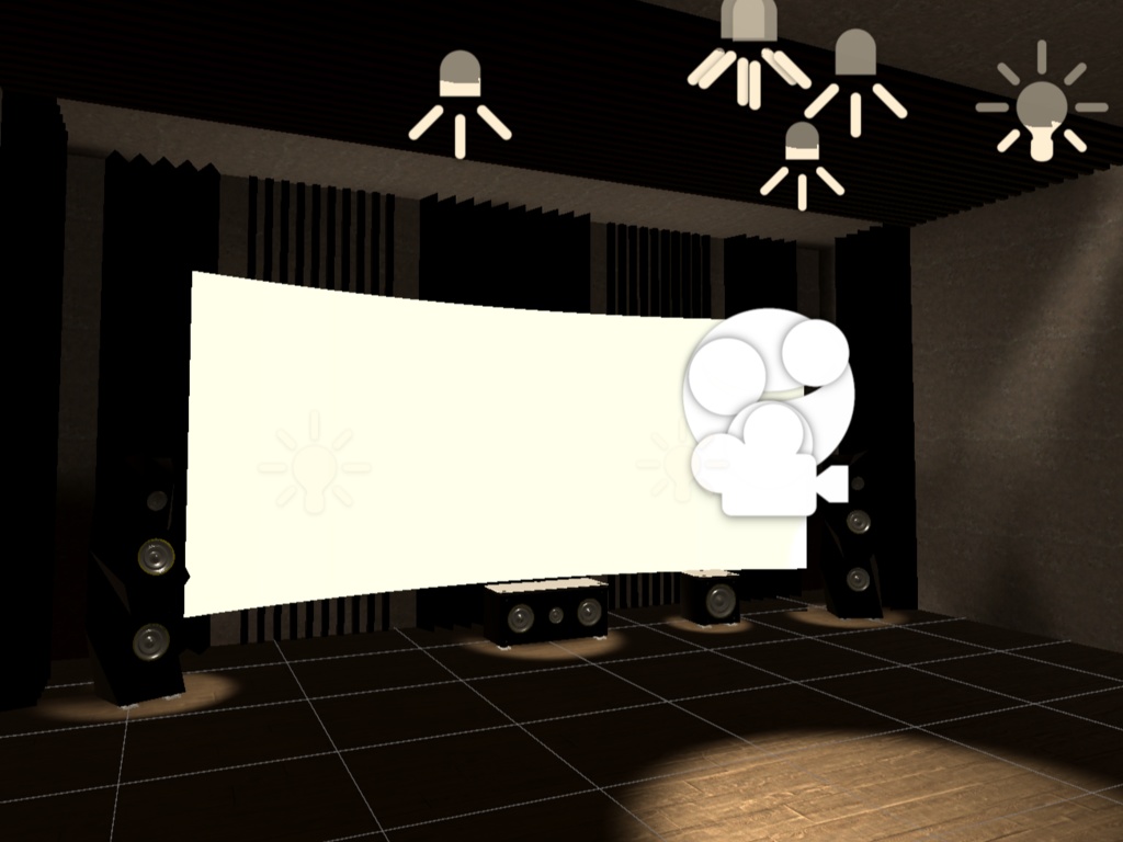 【VRChat販売ワールド】オーディオルーム・ホームシアター 3Dモデル
