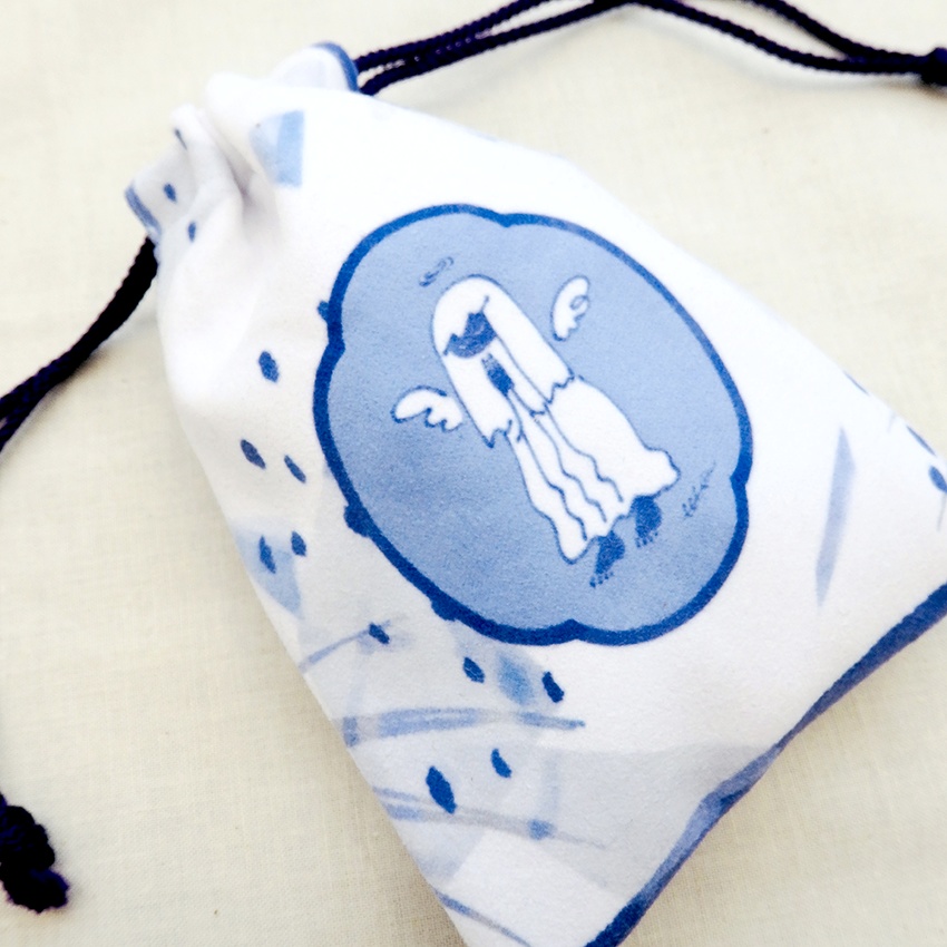 【SALE / 終売予定】天使のミニ巾着と白鳥の缶ミラーセット