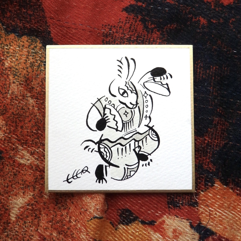 豆色紙 / 兎 （原画）