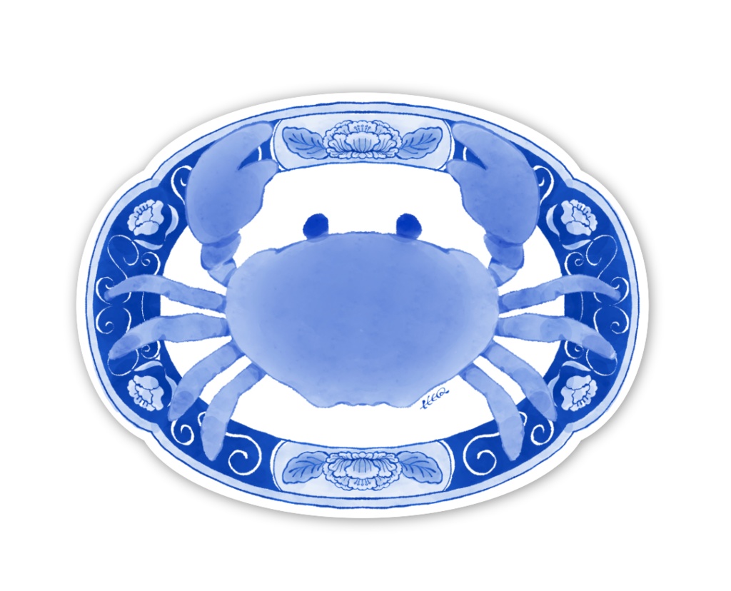 ステッカー / 青い鋏