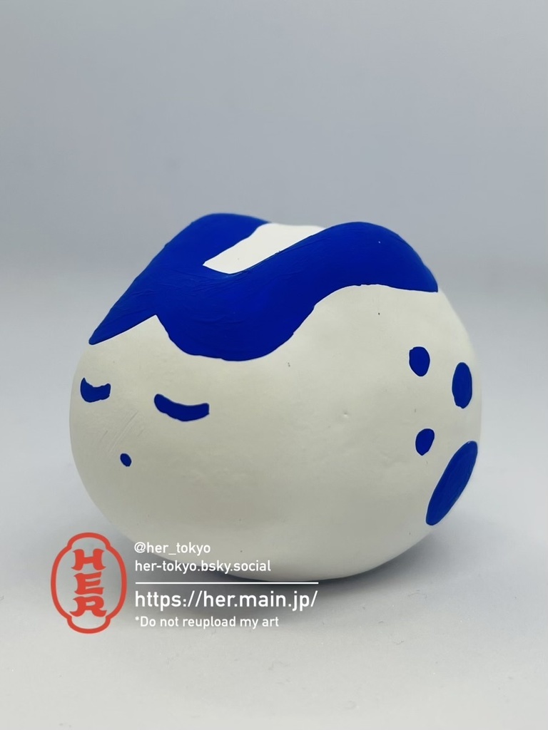 【青い張子】うさぎ / ぶち