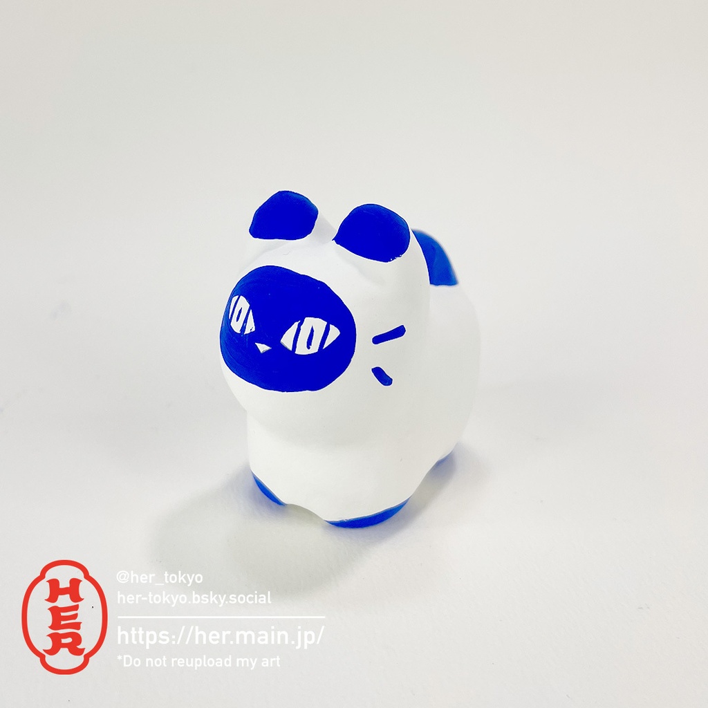 【青い張子】シャム猫張子Sサイズ