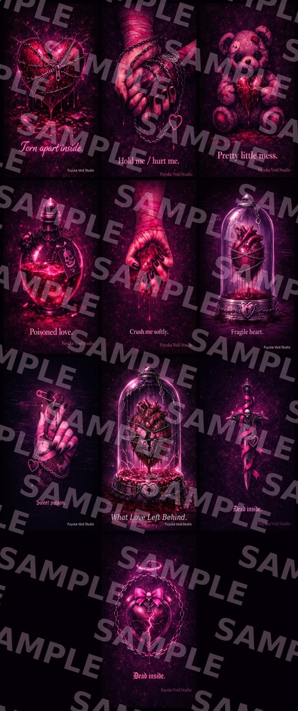 ゴシック毒かわ壁紙10枚セット|Sweet Poison Wallpaper Pack