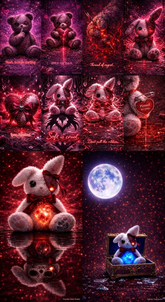 Broken Red Dreams 病みかわダークアート壁紙20枚セット