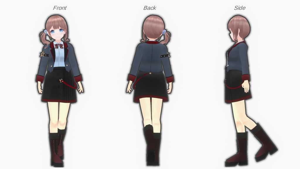 【完全無料配布中】Quest対応(VRChat用)3Dモデル / 望月 穂波