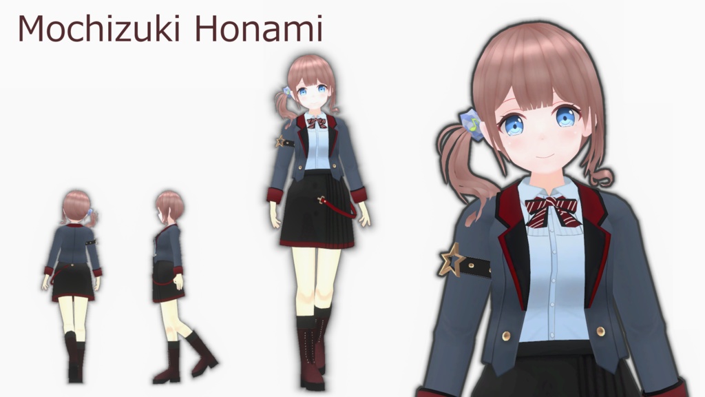 【完全無料配布中】Quest対応(VRChat用)3Dモデル / 望月 穂波