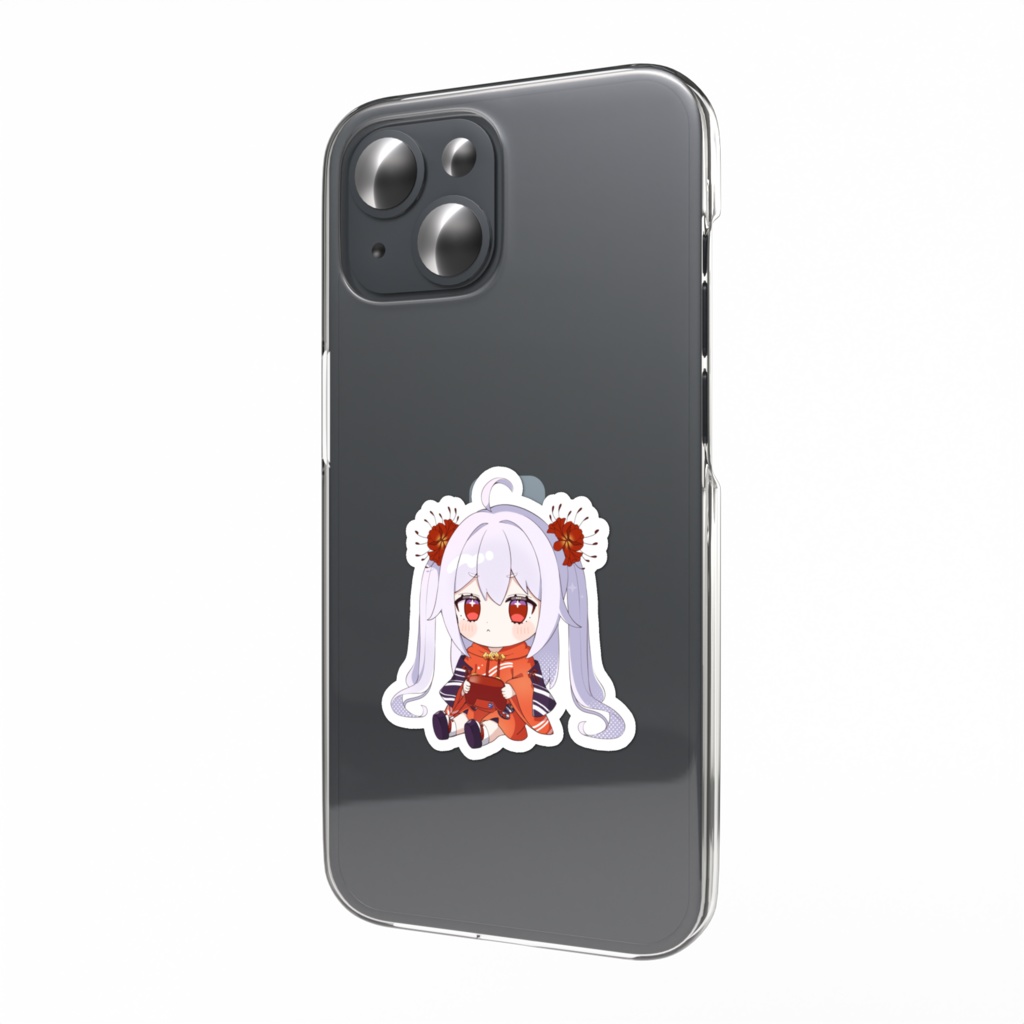 七福りこり「真剣にゲーム中」スマホステッカー