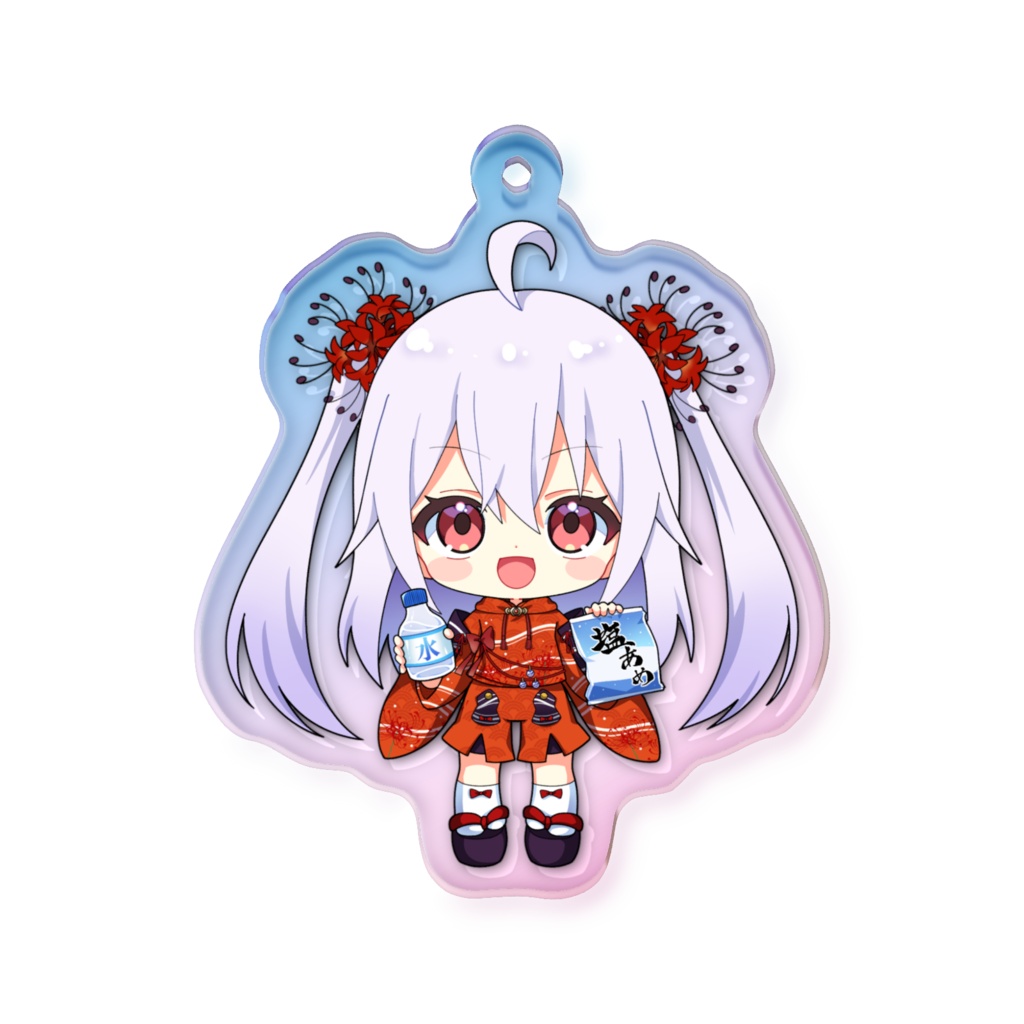 七福りこり「水分と塩分」オーロラアクリルキーホルダー