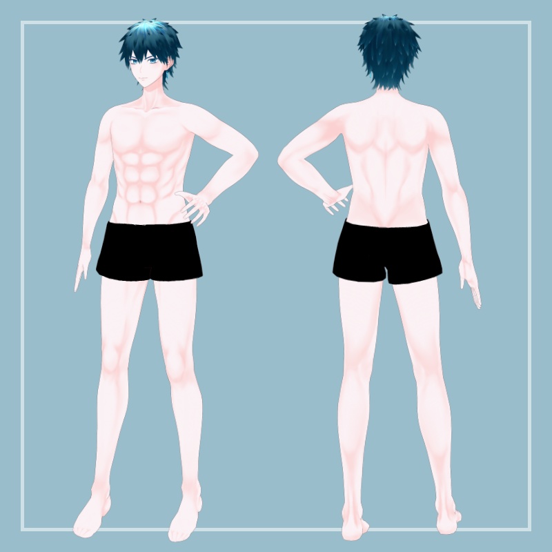 VRoid 筋肉質 肌テクスチャ