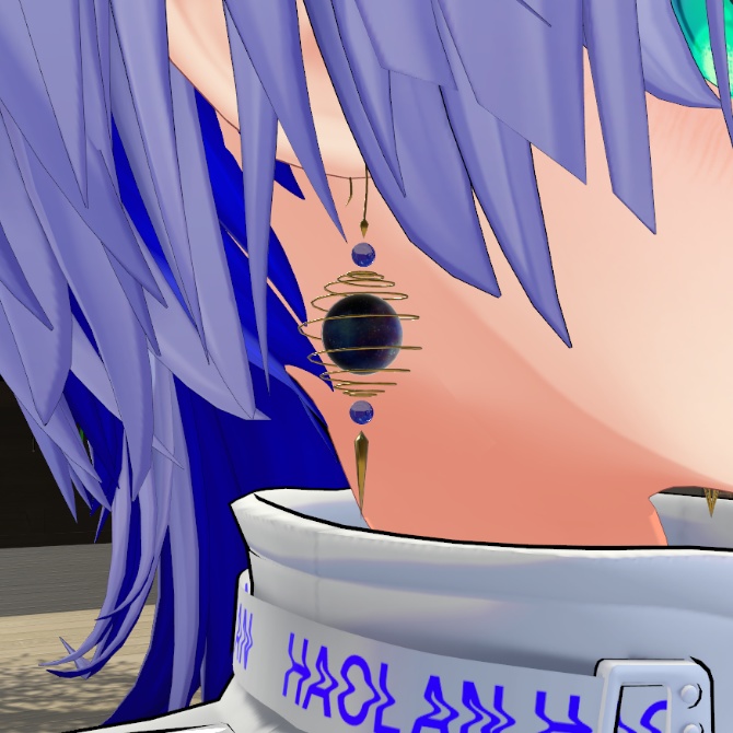 【PB対応】【VRChat用】星屑の耳飾り Stardust Earrings