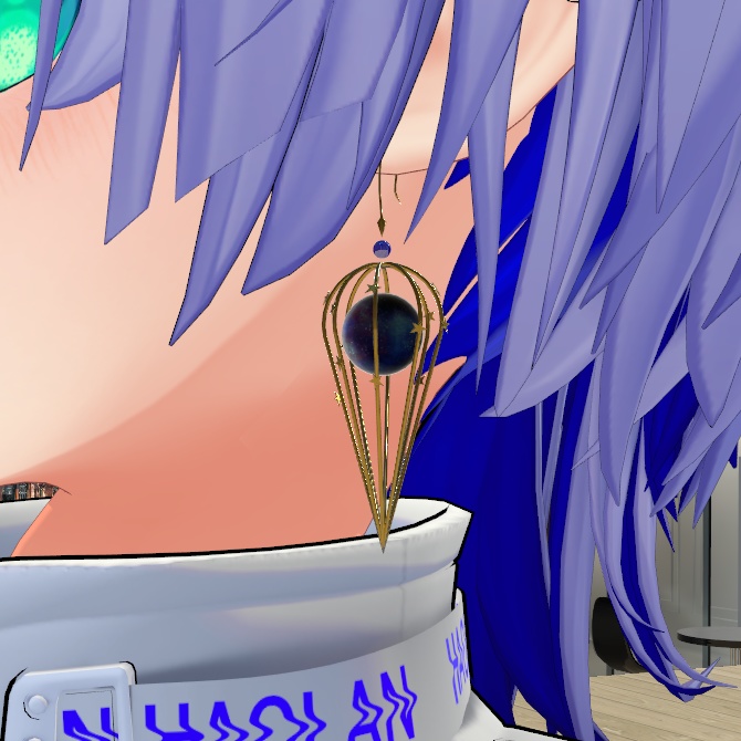【PB対応】【VRChat用】星屑の耳飾り Stardust Earrings