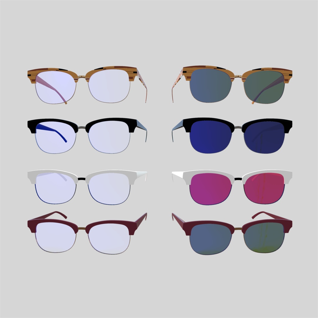 サーモント眼鏡 SirmonGlasses【VRChat用】【MA対応】