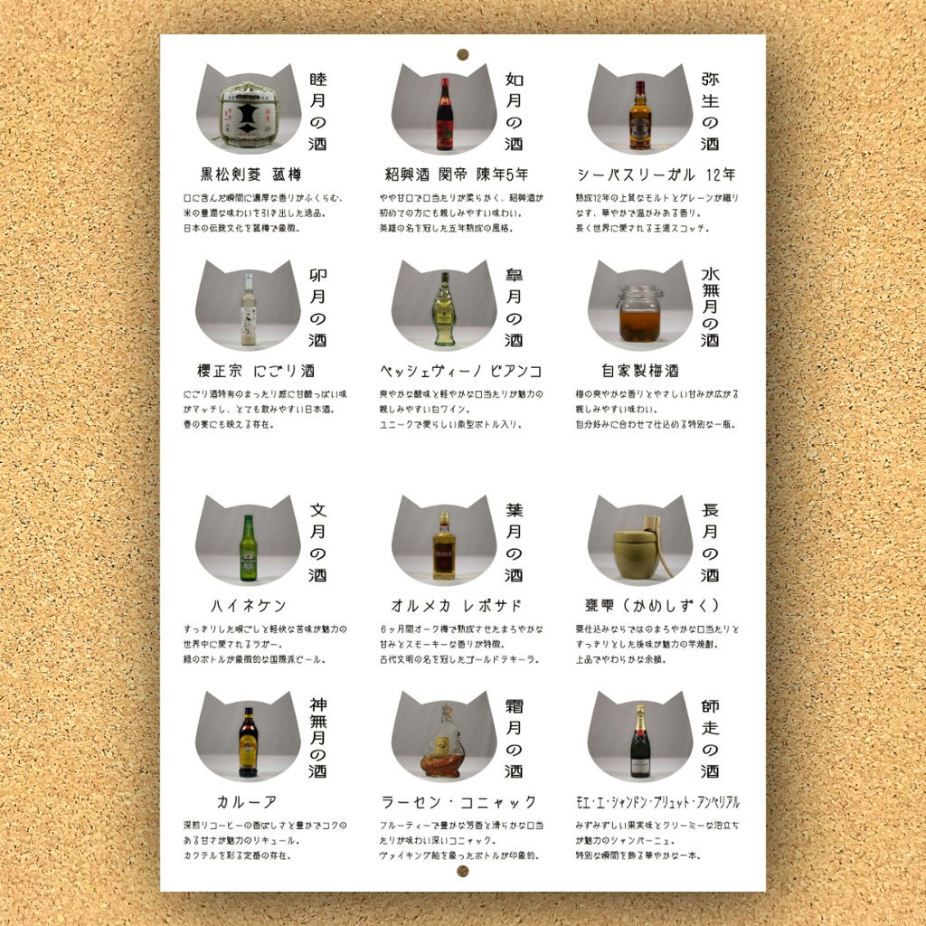 2026年オリジナル猫カレンダー(Nyan Calendar 2026-酔いどれ猫編-)