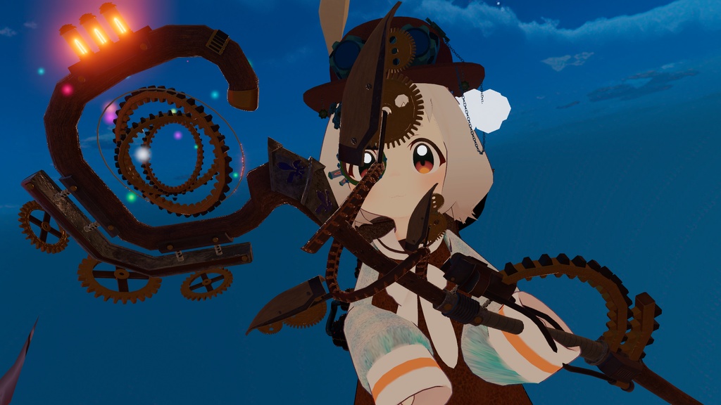 スチームパンク風 魔法の杖【VRChat想定】