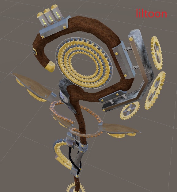 スチームパンク風 魔法の杖【VRChat想定】