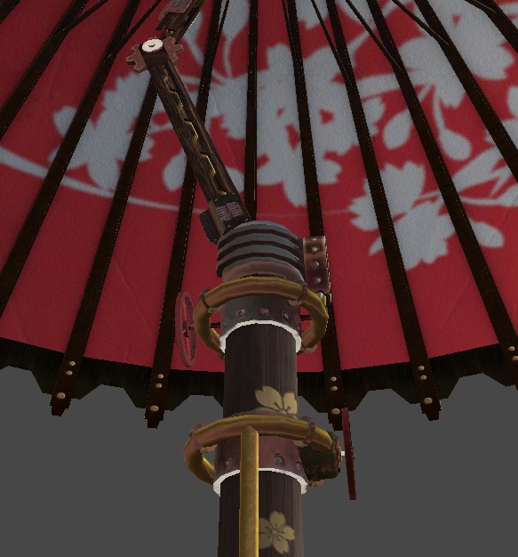 スチームパンク風 和傘 (桜&紫陽花)