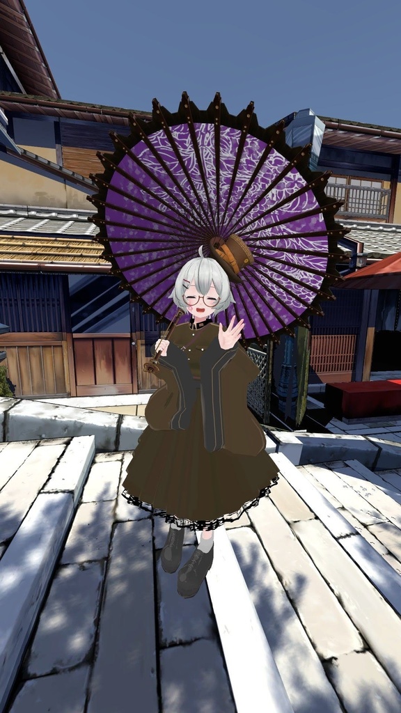 スチームパンク風 和傘 (桜&紫陽花)