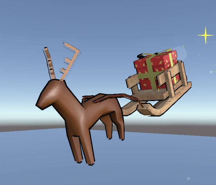 トナカイ&雪パーティクル【Quest対応】