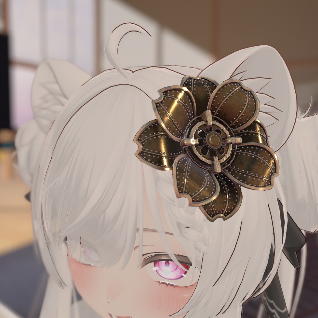 動く!5色入り!スチームパンク 花アクセサリー