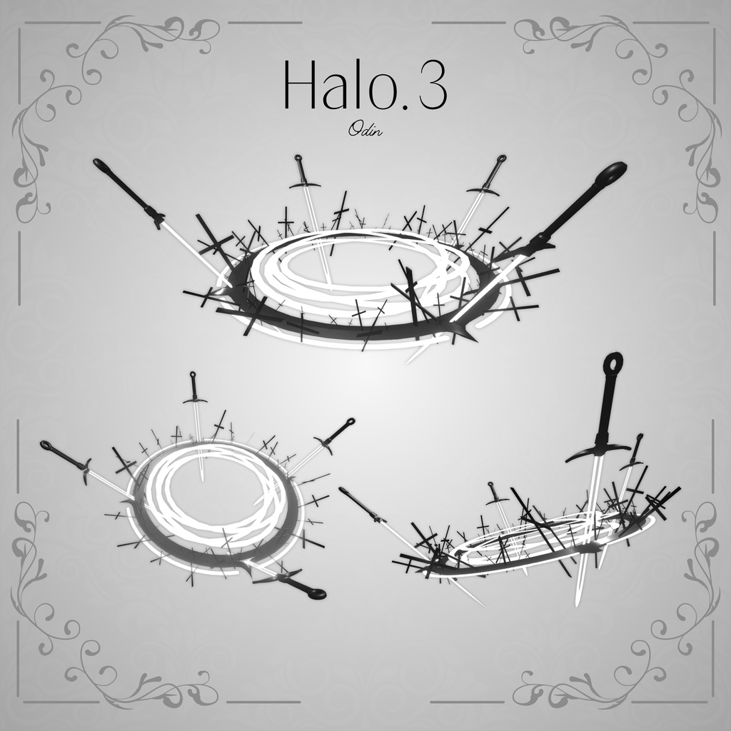 【4種8色】ゴシックヘイロー【回転アニメーション付き】