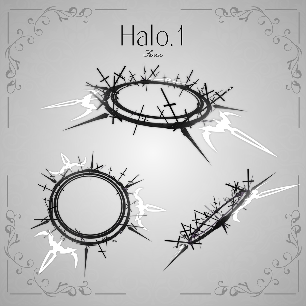 【4種8色】ゴシックヘイロー【回転アニメーション付き】