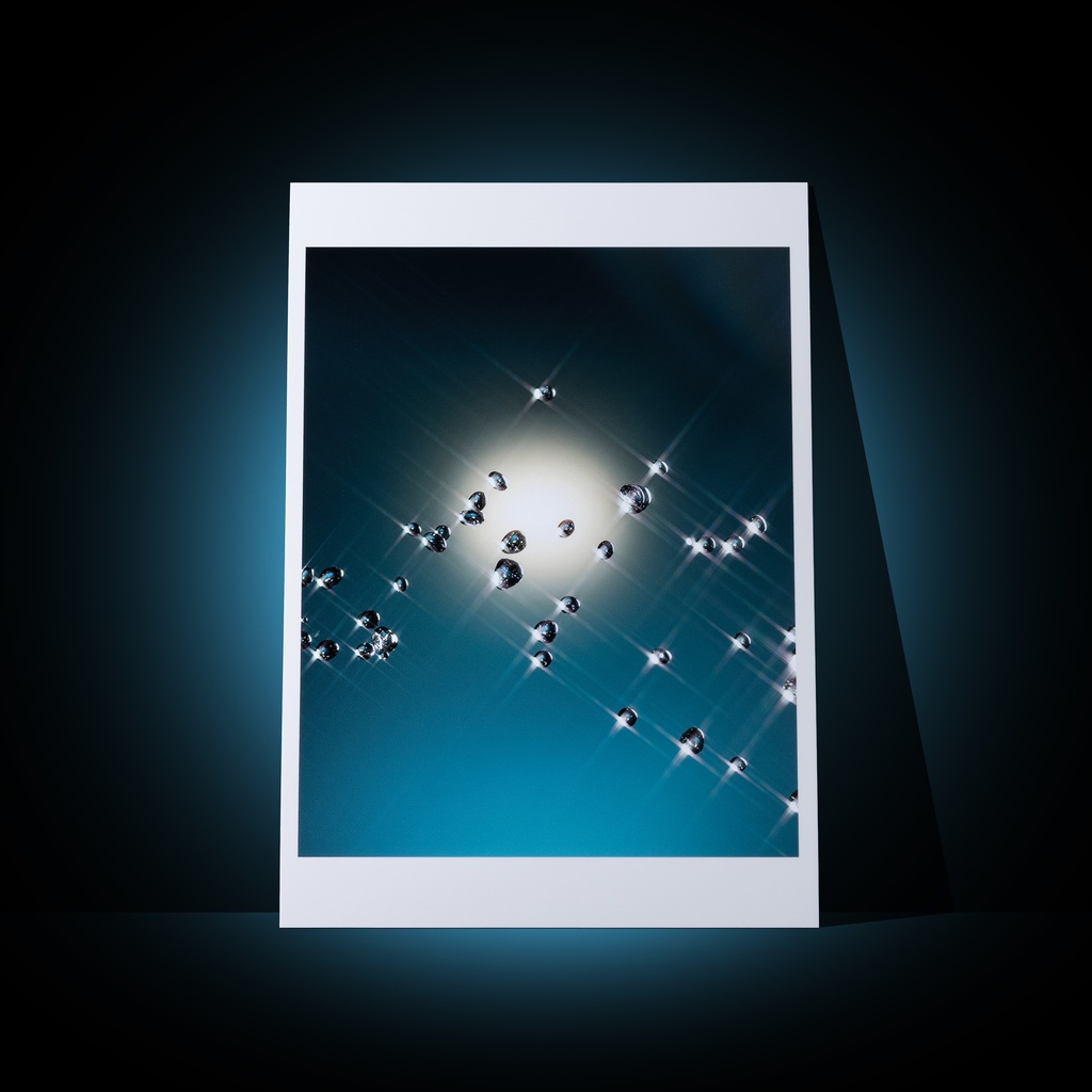 [A3 photo print] water droplets and moon