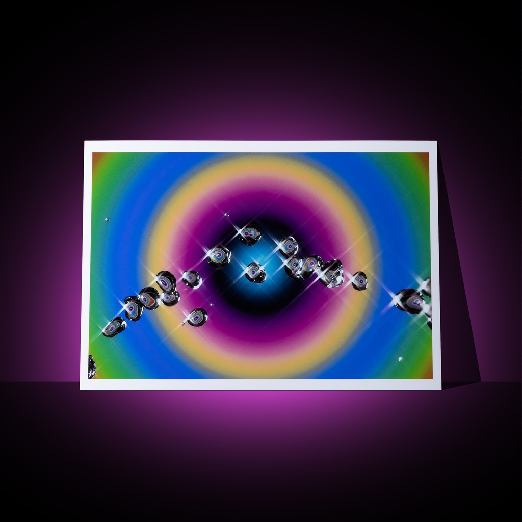 [A3 photo print] Colorful sparkling water droplets