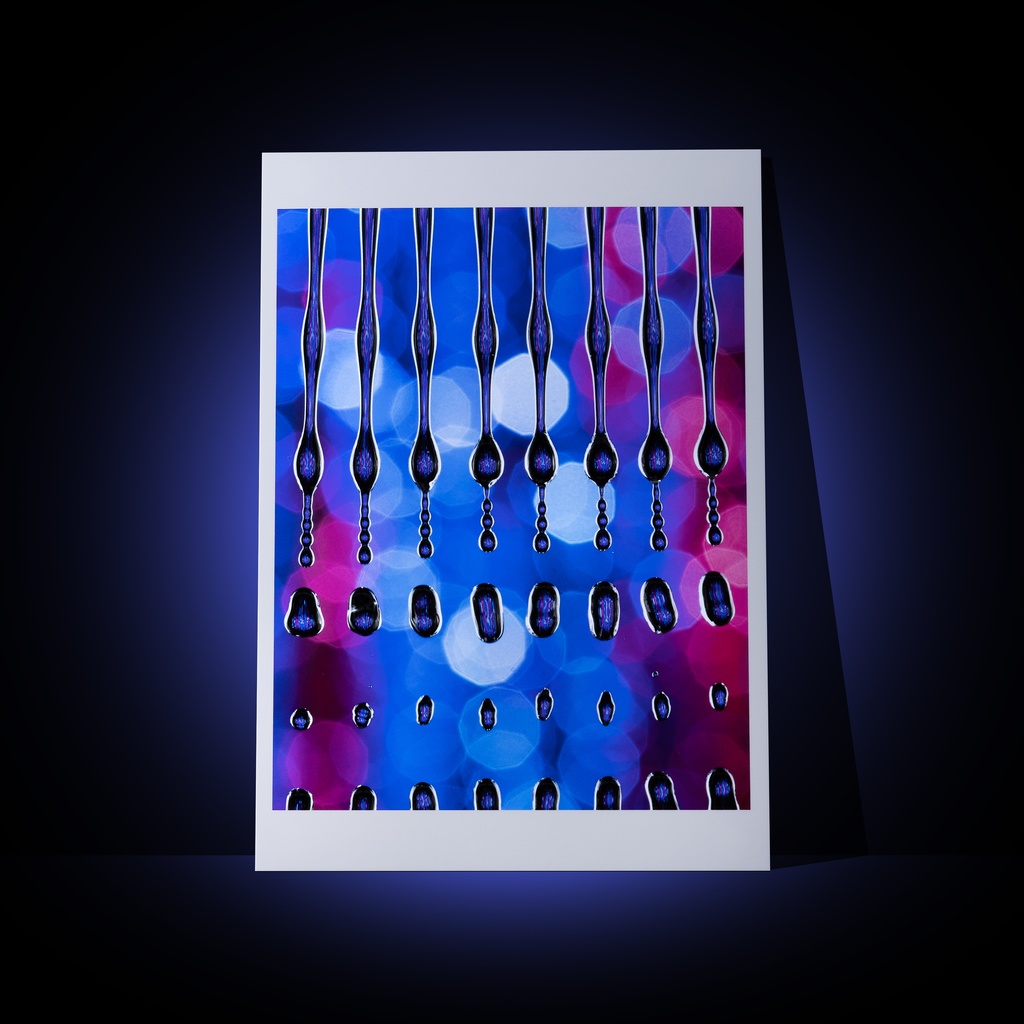 [A3 photo print] 8 colorful water droplets
