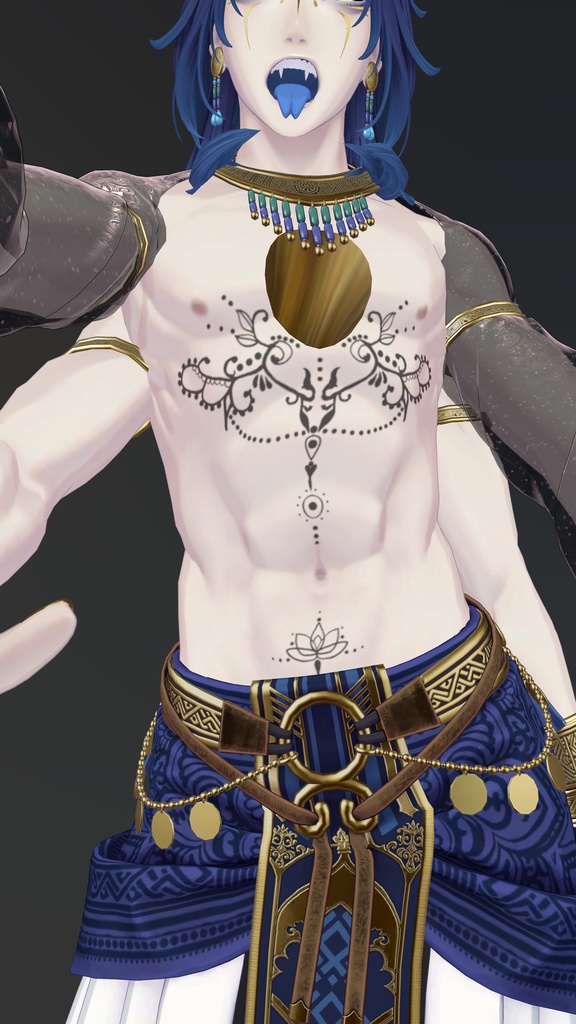 ヘナタトゥー風ボディテクスチャ【サルヴァダルシャ専用】