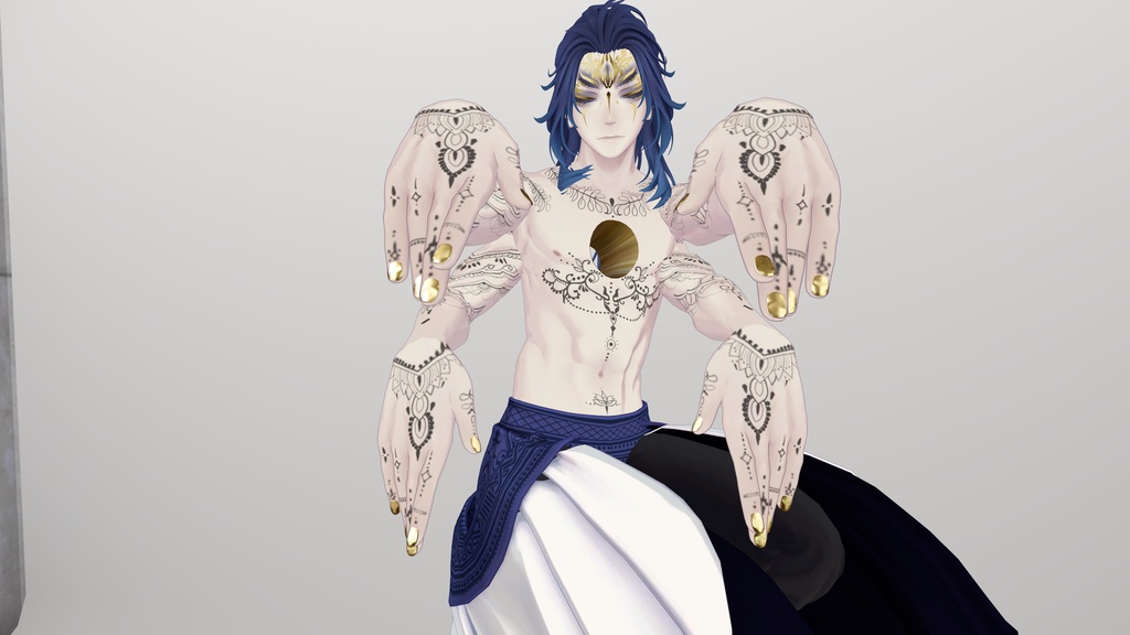 ヘナタトゥー風ボディテクスチャ【サルヴァダルシャ専用】