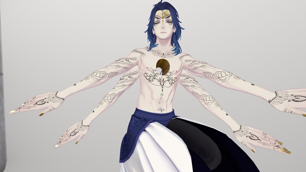 ヘナタトゥー風ボディテクスチャ【サルヴァダルシャ専用】