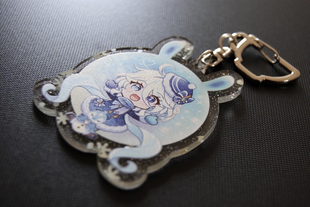 原神 フリーナ 仙霊 雪あられフレークアクリルキーホルダー